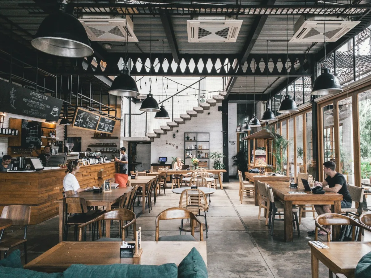 Different restaurant menu sections